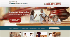 Desktop Screenshot of karencushmanattorney.com