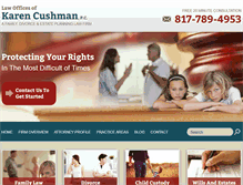 Tablet Screenshot of karencushmanattorney.com